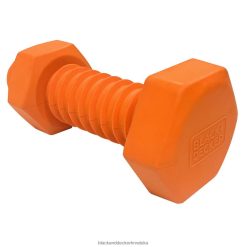 dom i stil života hr BLACK+DECKER bolt bone squeaker tvrda gumena igračka za žvakanje za pse 6,5 u narančastoj boji LBTTJX239